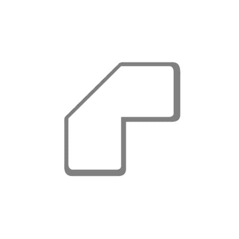 Sticker per pavimenti a L - 10x5 cm - Tarifold bianco conf. 10 pz  - B197202